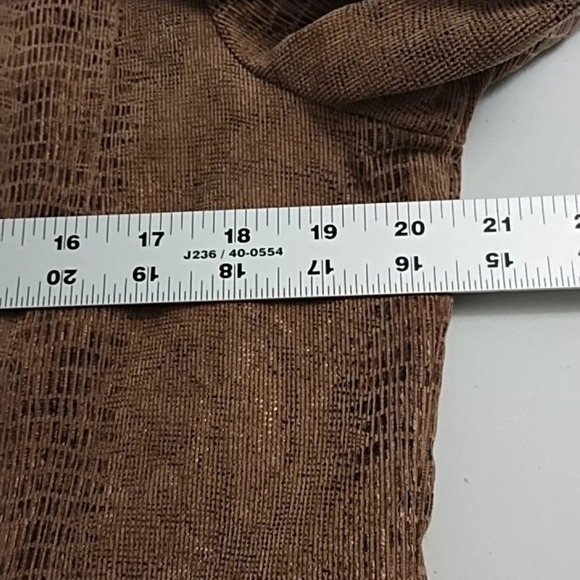 Erin London Zip Front, Very Fine Wale Corduroy Brown Snake Print, Bomber Jacket. - Picture 4 of 12